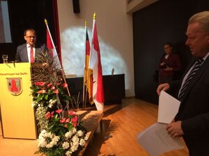 Neujahrsempfang Neuenhagen 2018: Abschiedsrede von Jörg Vogelsänger für Jürgen Henze