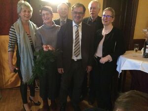 Neujahrsempfang 2018:Jutta Lieske, Simona Koß, Ronny Kelm, Jörg Vogelsänger, Jürgen Hitzges, Janina Meyer-Klepsch (v.l.)