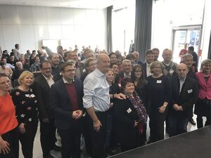 Das Team für den Landtag: Erstes Treffen mit Dietmar Woidke im Januar 2019