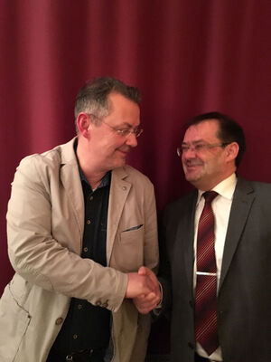 Bürgermeister-Kandidat Jan Landmann - Jörg Vogelsänger (MdL) gratuliert