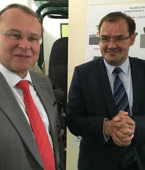 Neuer Landrat Rolf Lindemann und Jörg Vogelsänger bei einem Treffen im Herbst 2016