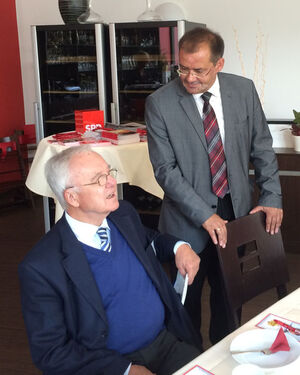 Manfred Stolpe und Jörg Vogelsänger in Neuenhagen