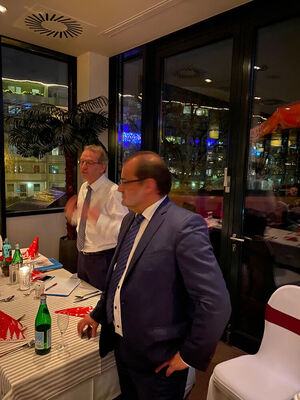 Staatssekretär Hendrik Fischer (li) und Jörg Vogelsänger im Bechsteins (Foto: Guhl)